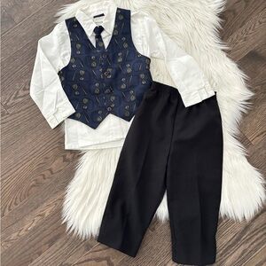 Zighi Boys 4 Piece Formal Suit Outfit Baseball Theme